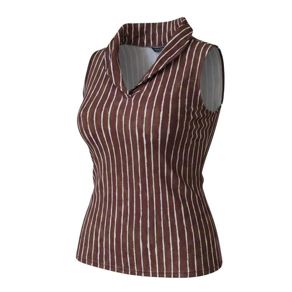 Tango Mango TG/ XL Sleeveless V-Neck Blouse Geometric
